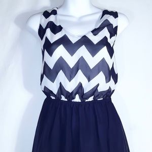 Rue21 Dresses - Rue 21 Blue Chevron High Low Dress Rue21 Dresses - Rue 21 Blue Chevron High Low Dress